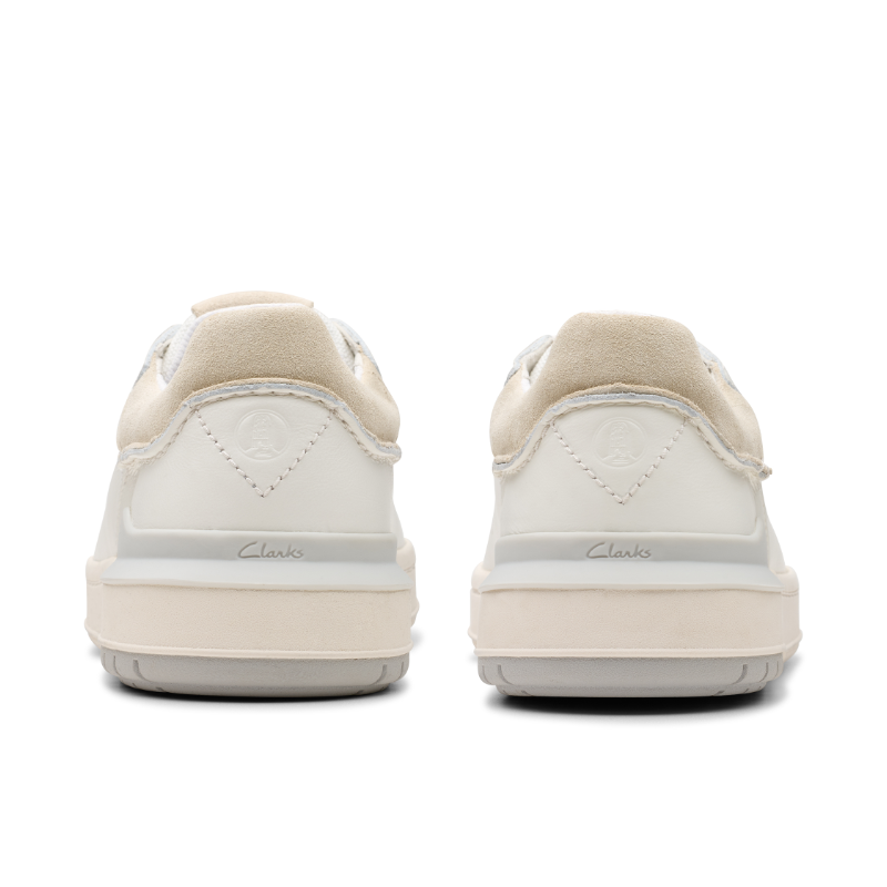 Men's Clarks Courtlite 2 Run - White Leather
