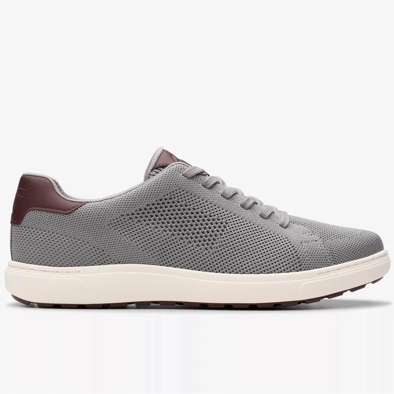 Men's Clarks Mapstone Lace - Grey Knit