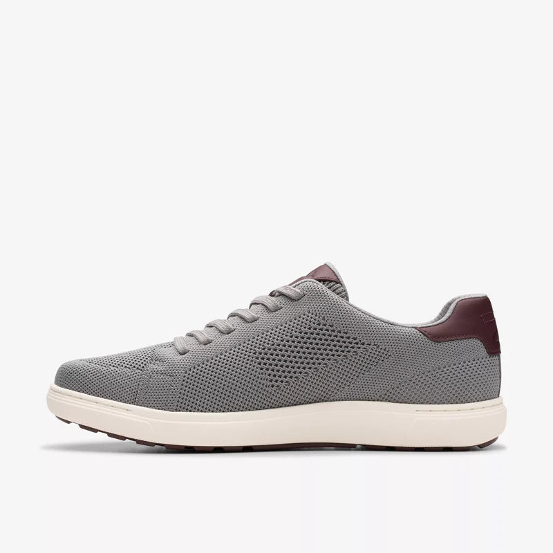 Men's Clarks Mapstone Lace - Grey Knit