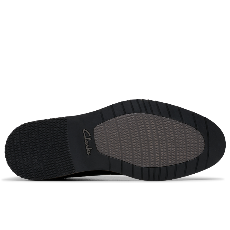 Men's Clarks Monahan Plain - Black Leather