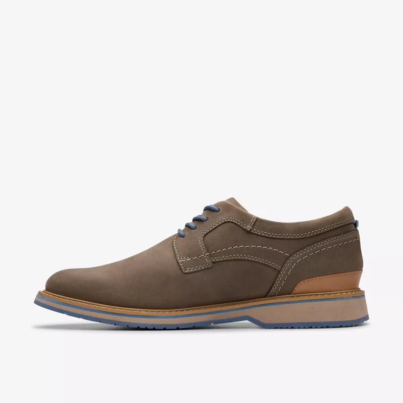 Men's Clarks Monahan Plain - Grey Nubuck