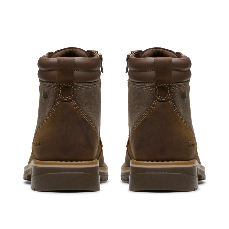 Men's Clarks Morwell Zip Waterproof - Beeswax Leather