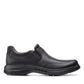 Men's Clarks Un Brawley Step - Black Tumbled Leather