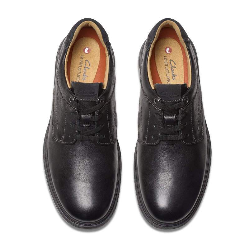 Men's Clarks Un Briley Pace - Black Leather