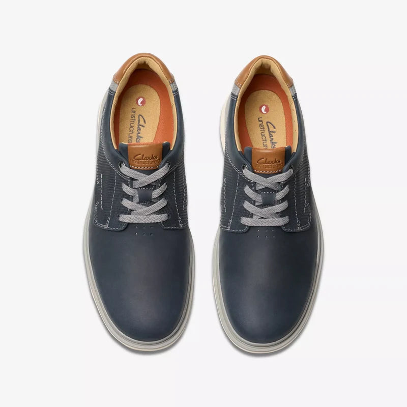 Men's Clarks Un Briley Pace - Navy Leather