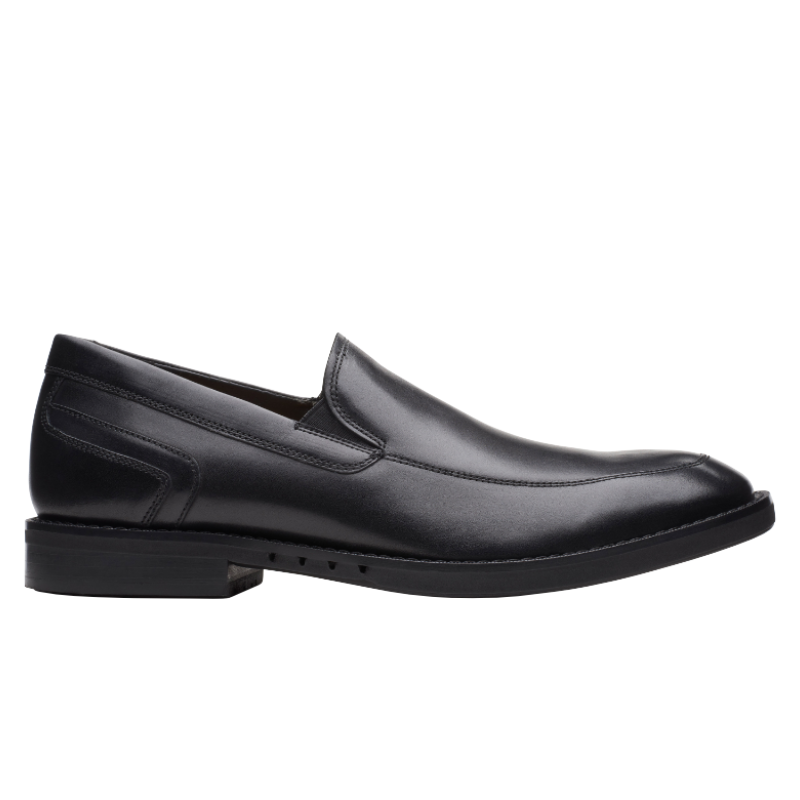 Men's Clarks Un Hugh Step - Black Leather