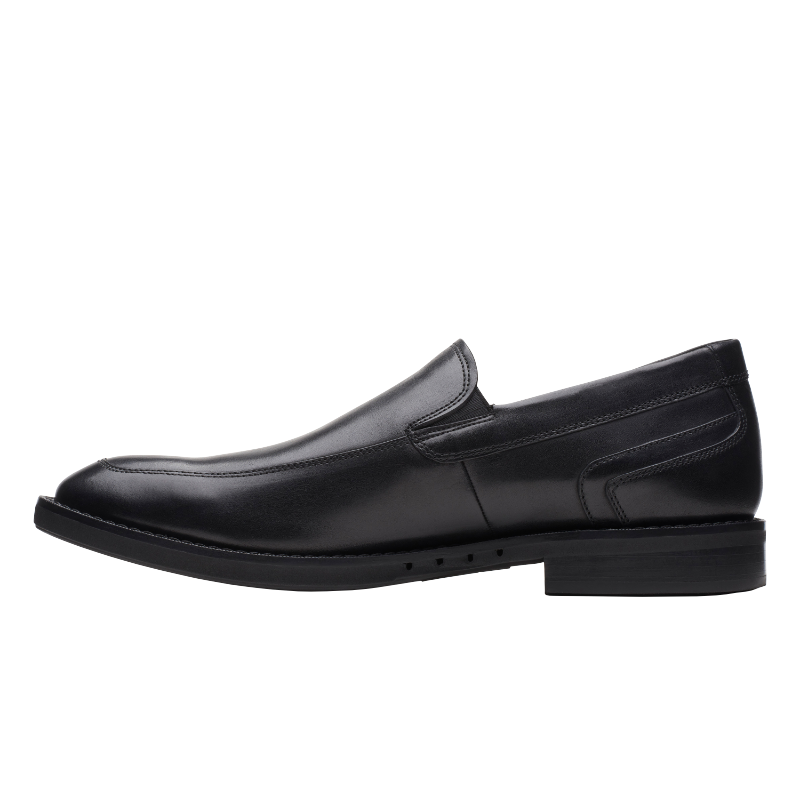 Men's Clarks Un Hugh Step - Black Leather