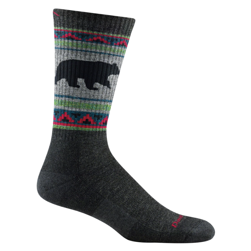 Men's Darn Tough VanGrizzle Boot Midweight Hiking Crew Socks – Charcoal