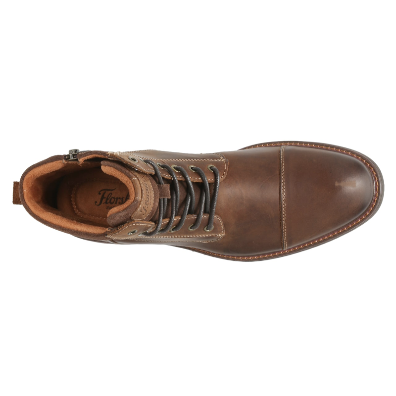 Men's Florsheim Chalet Cap Toe Boot - Brown Crazy Horse