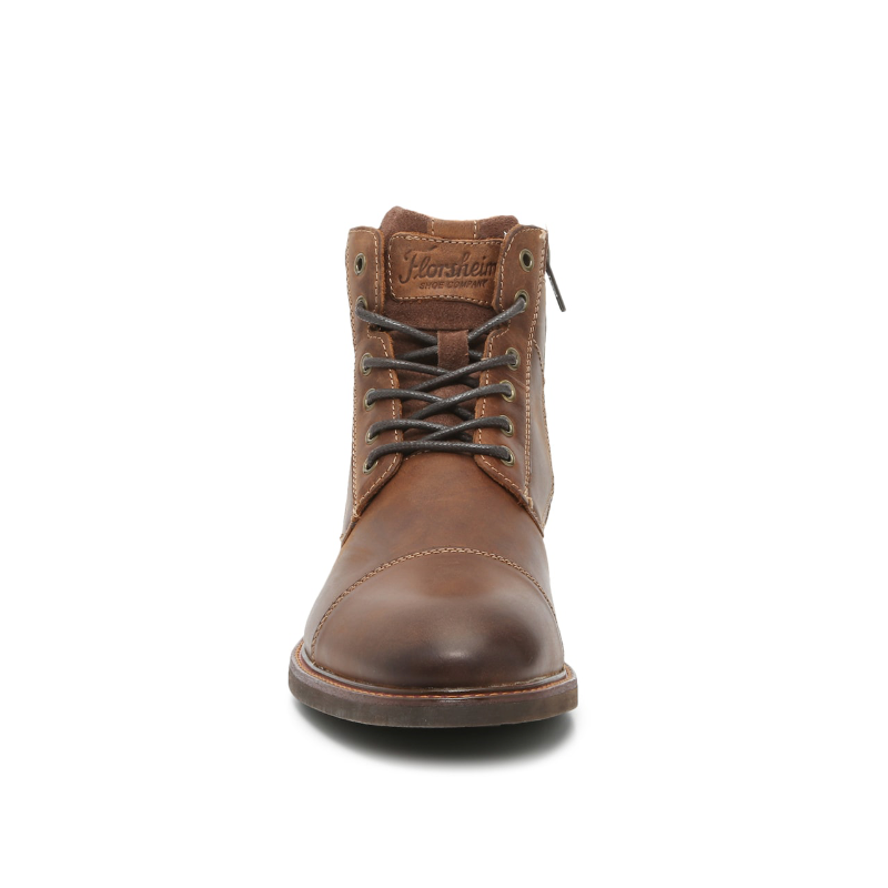 Men's Florsheim Chalet Cap Toe Boot - Brown Crazy Horse
