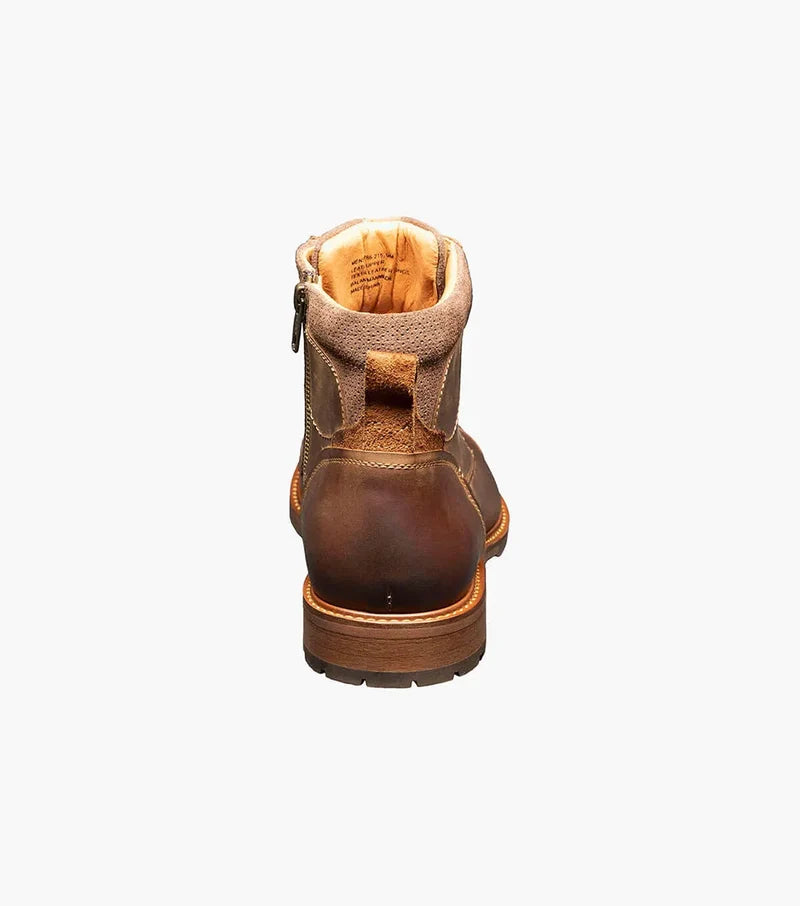Men's Florsheim Lodge Cap Toe Boot - Brown Crazy Horse