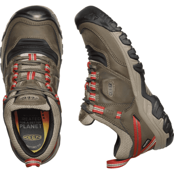 Men’s KEEN Ridge Flex Waterproof – Timberwolf/Ketchup