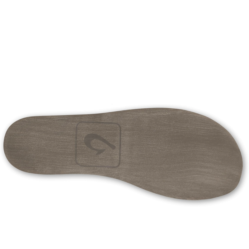 Men’s OluKai Moloā Hulu Slipper – Lava Rock