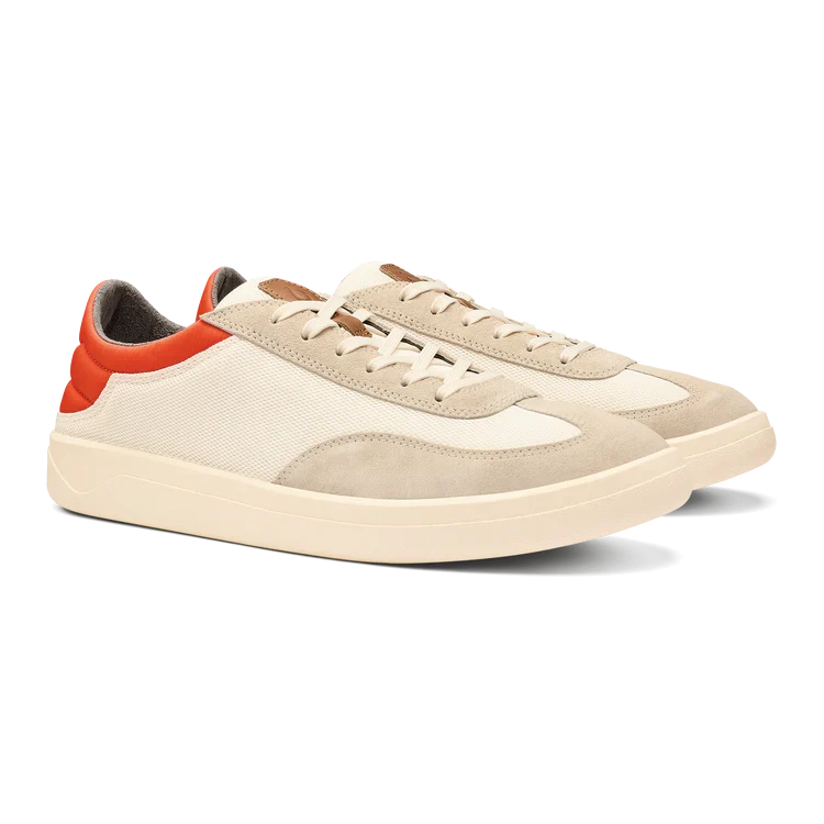 Men’s OluKai Punini Court Sneakers – Off White/Molten
