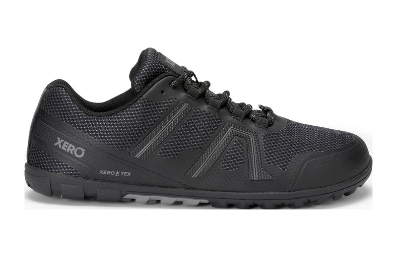 Xero Shoes Mesa Trail WP Men Shoe in Black With Toe Facing Right