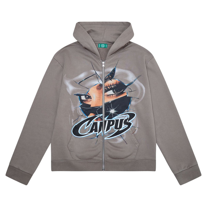 Mirage Zip Up Hoodie (Gray)