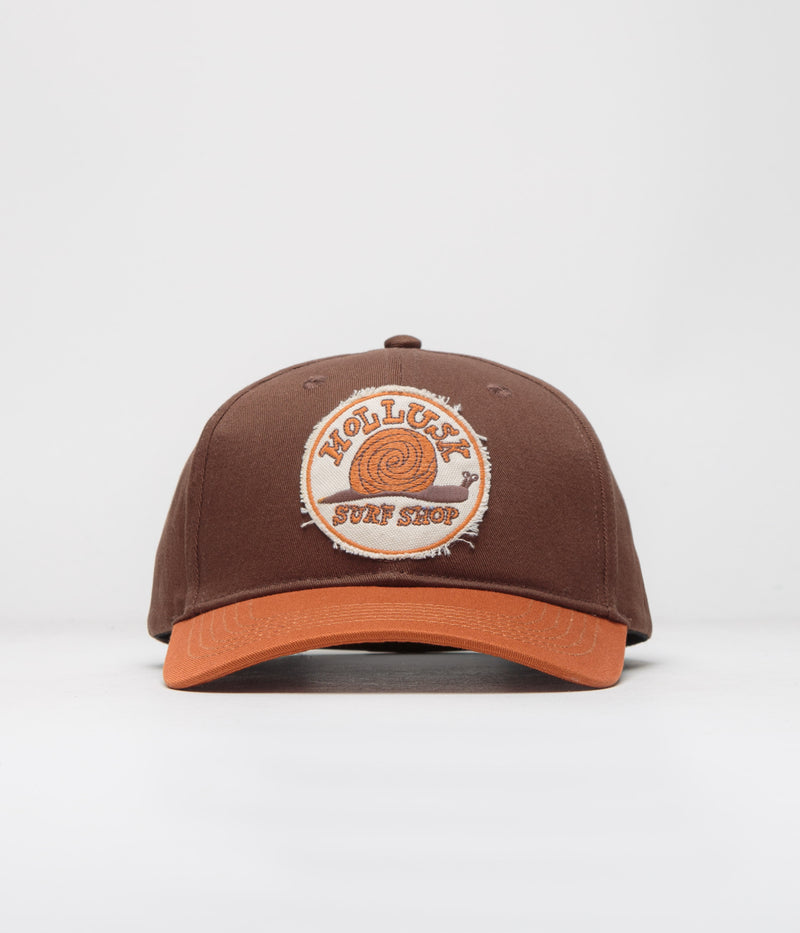 Mollusk Snail Patch Cap in Brown and Orange