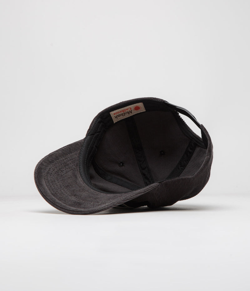 Mollusk Whale Patch Corduroy Cap in Charcoal