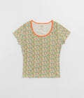 Mollusk Womens Scoop Ribsy T-Shirt in Green Mushroom