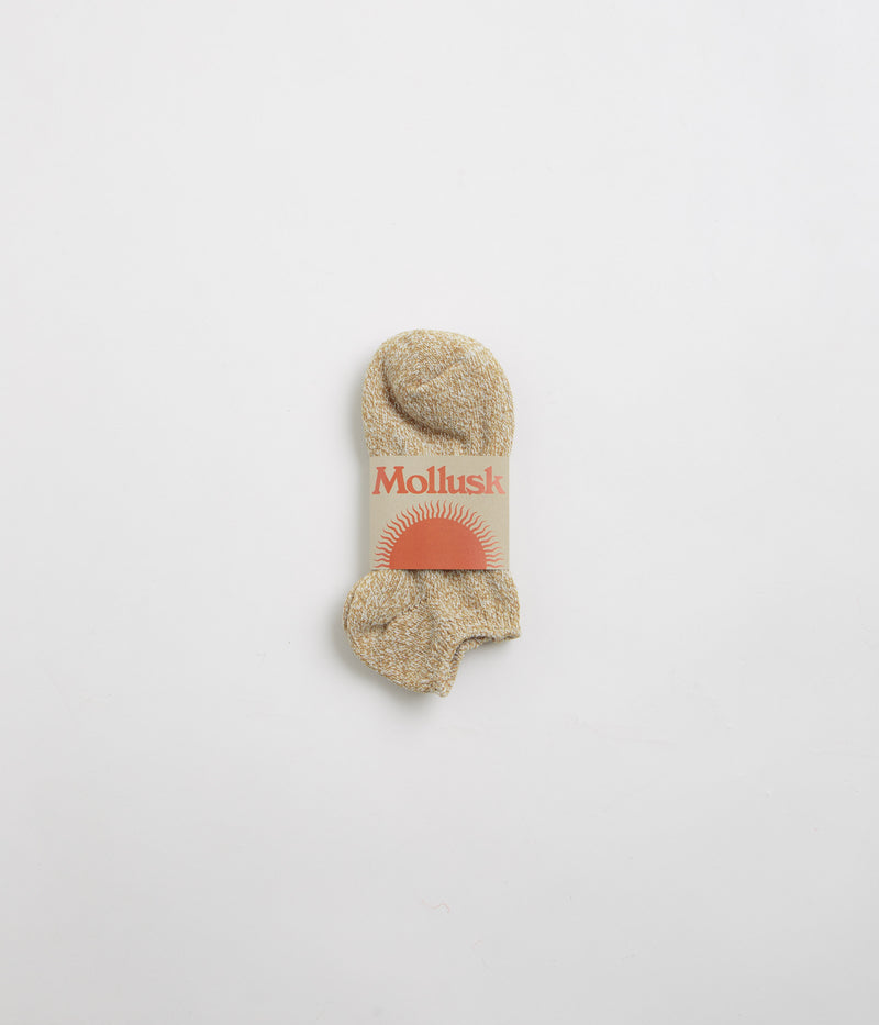 Mollusk Twist Ankle Socks in Ochre