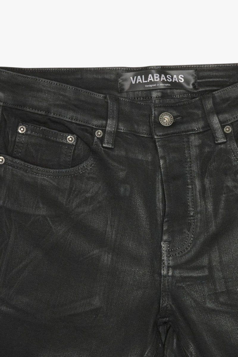 Mr. Stacked Black Wash Waxed