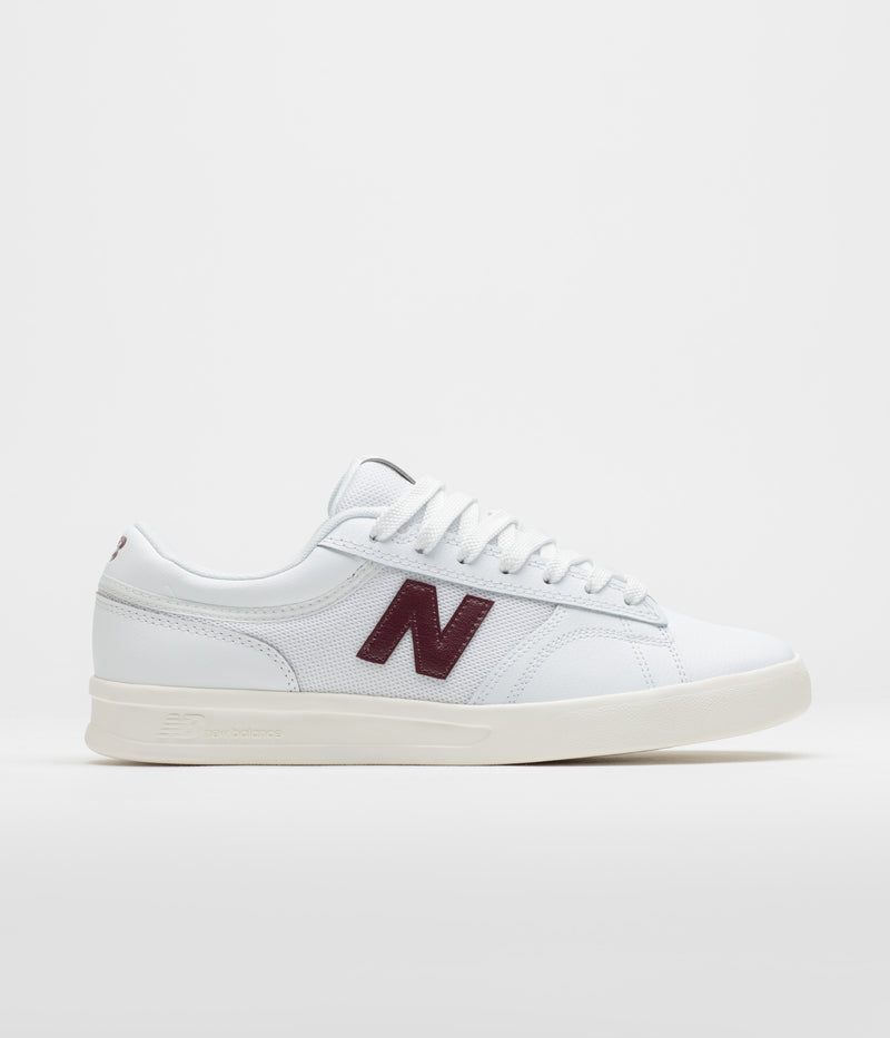 New Balance Numeric 430 Shoes in Sea Salt and Burgundy
