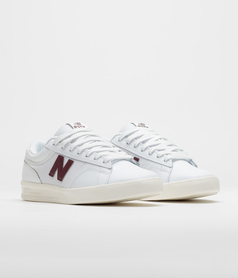 New Balance Numeric 430 Shoes in Sea Salt and Burgundy