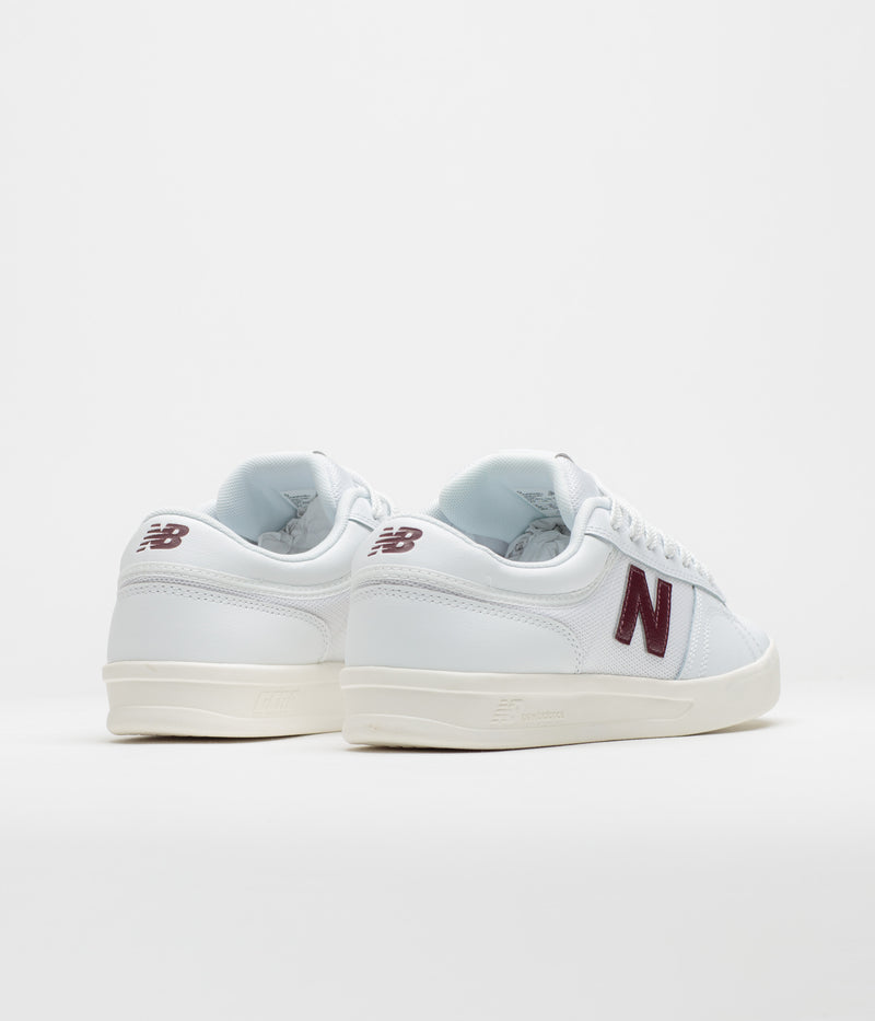 New Balance Numeric 430 Shoes in Sea Salt and Burgundy