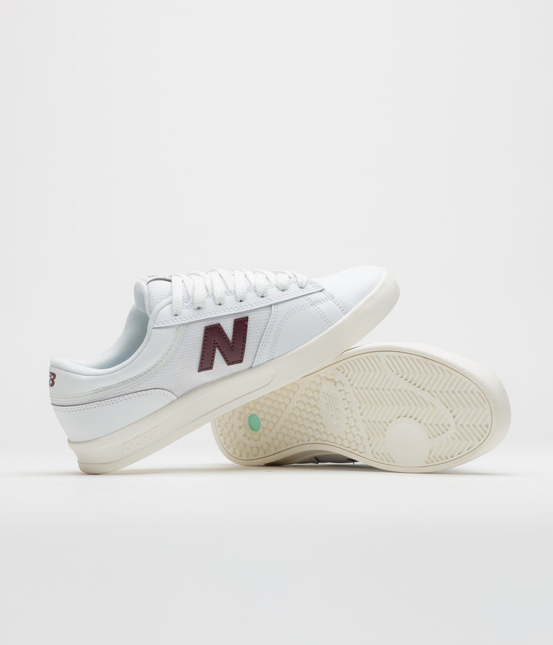 New Balance Numeric 430 Shoes in Sea Salt and Burgundy