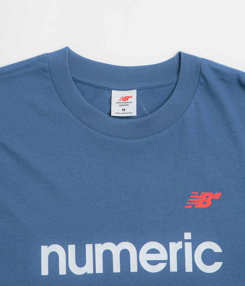 New Balance Numeric Linear Logo T-Shirt in Magic Blue