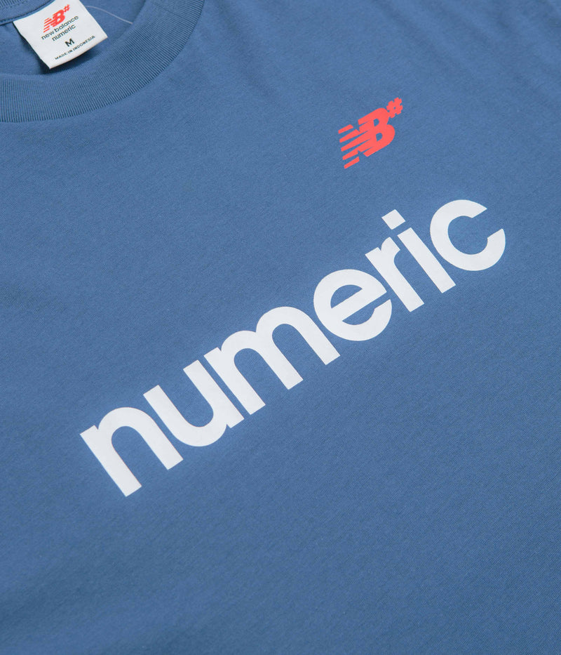 New Balance Numeric Linear Logo T-Shirt in Magic Blue