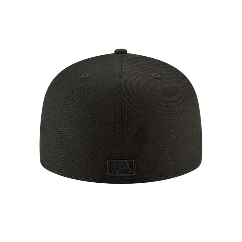 Back View of the New Era Dodgers 2025 World Series Champions Black on Black 59FIFTY Fitted
