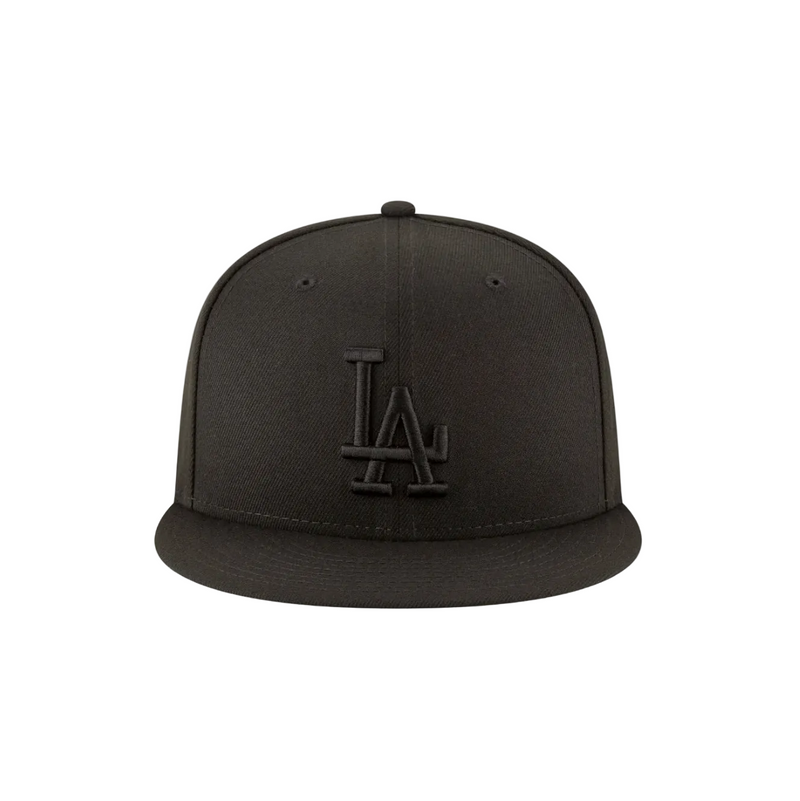 Front View of the New Era Dodgers 2025 World Series Champions Black on Black 9FIFTY Snapback