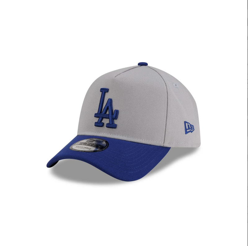 Front Left View of the New Era Dodgers 2025 World Series Champions Flag 9FORTY A-Frame Snapback