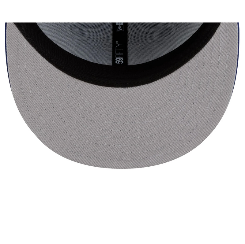 Undervisor View of the New Era Dodgers 2025 World Series Champions Gilded Sidepatch 59FIFTY Fitted