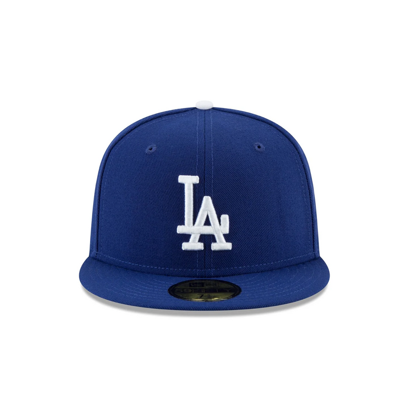 Front View of the New Era Dodgers Back-to-Back World Series Champions 59FIFTY Fitted