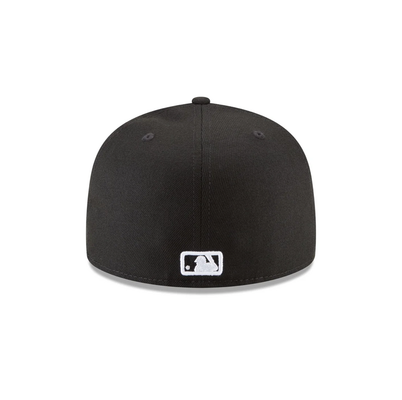 Back View of the New Era Dodgers 2025 World Series Champions Black & White 59FIFTY Fitted