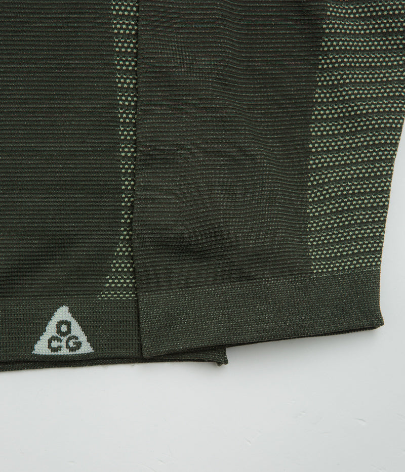 Nike ACG Delta River Long Sleeve T-Shirt in Sequoia and Barely Volt