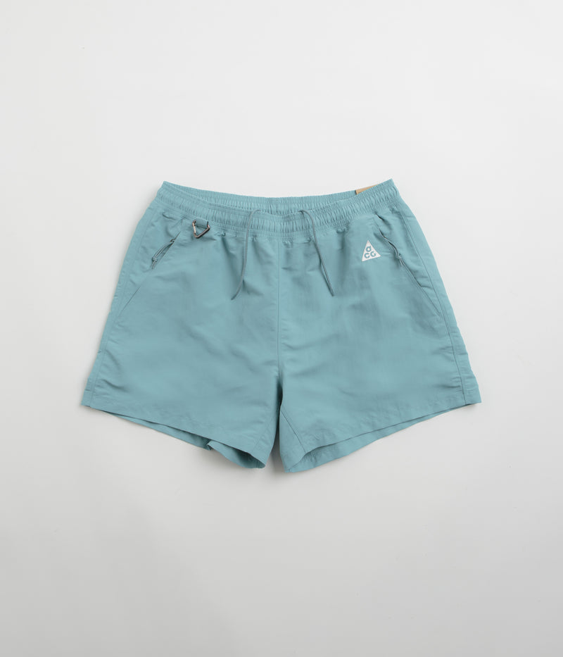 Nike ACG Reservoir Goat Shorts in Denim Turquoise and University Red / Summit White