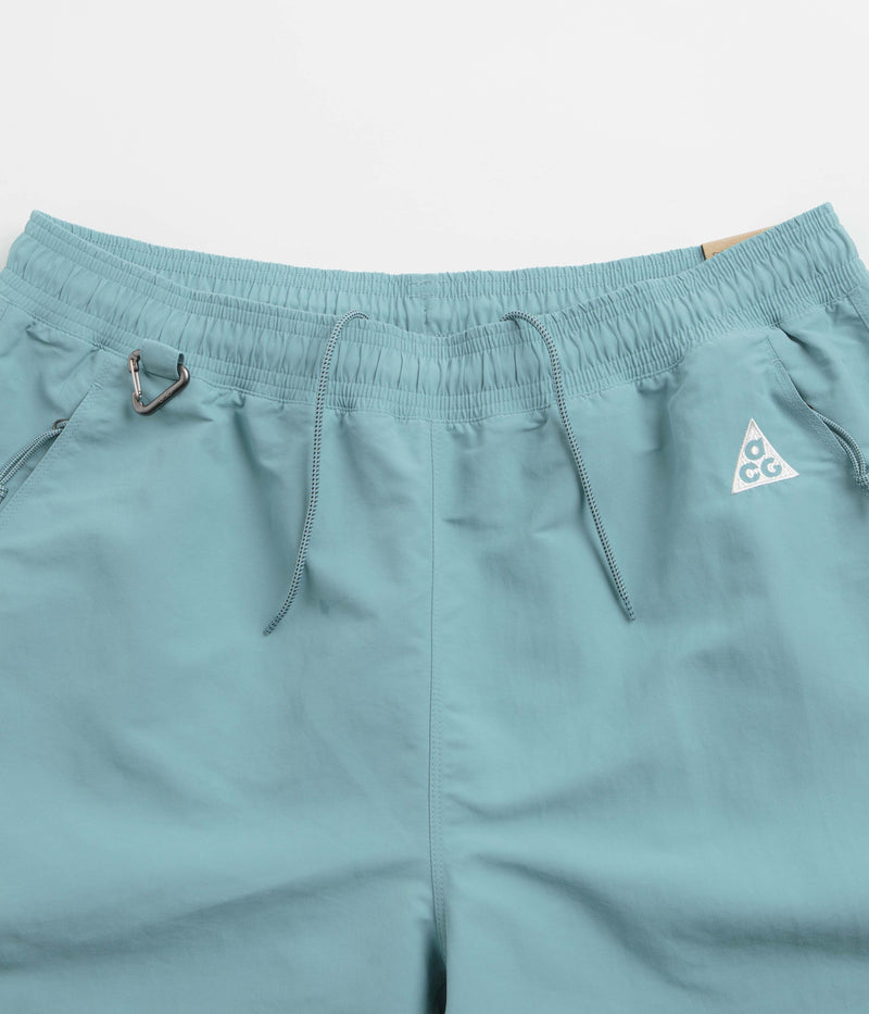 Nike ACG Reservoir Goat Shorts in Denim Turquoise and University Red / Summit White