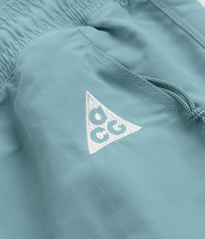 Nike ACG Reservoir Goat Shorts in Denim Turquoise and University Red / Summit White