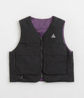 Nike ACG Skull Peak Reversible Vest in Black and Dark Raisin / Summit White