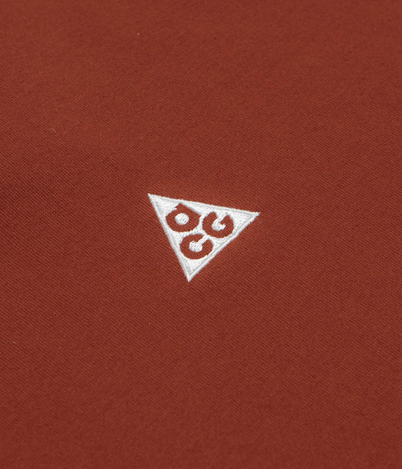 Nike ACG Tri Logo T-Shirt in Cinnamon and Picante Red