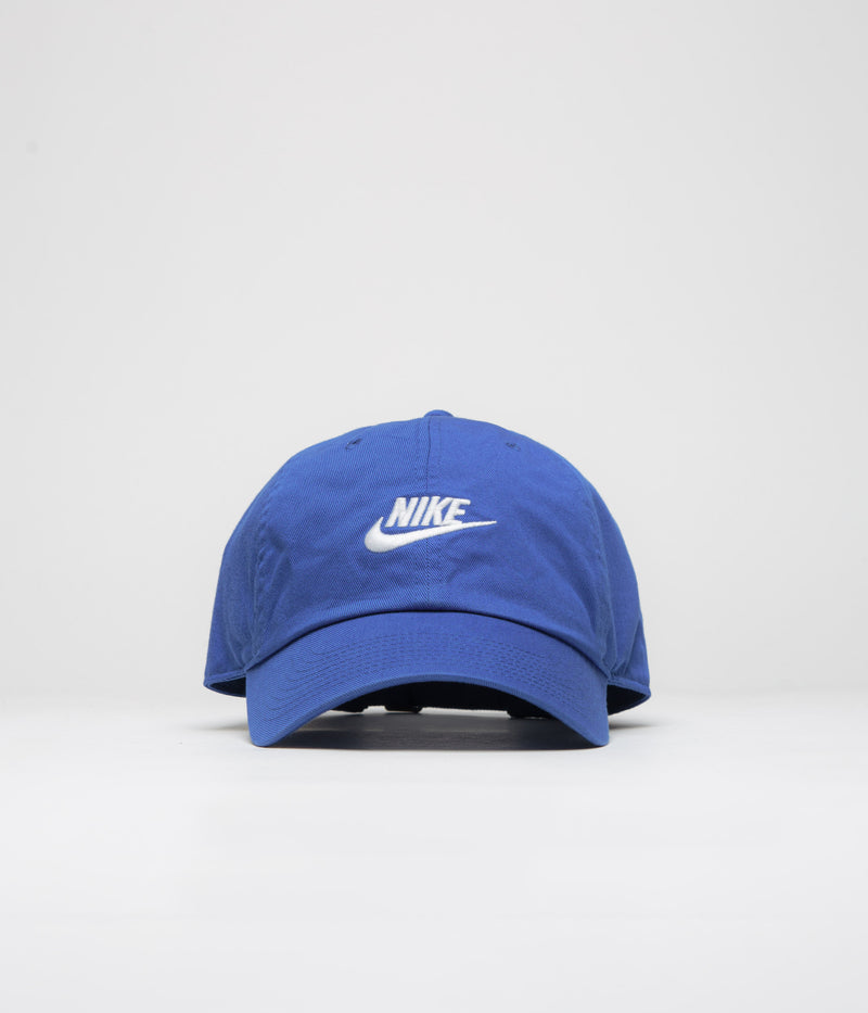 Nike Club Futura Wash Cap in Game Royal and White