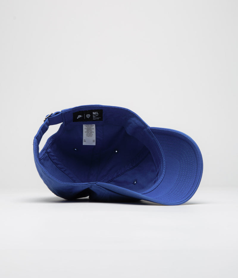 Nike Club Futura Wash Cap in Game Royal and White