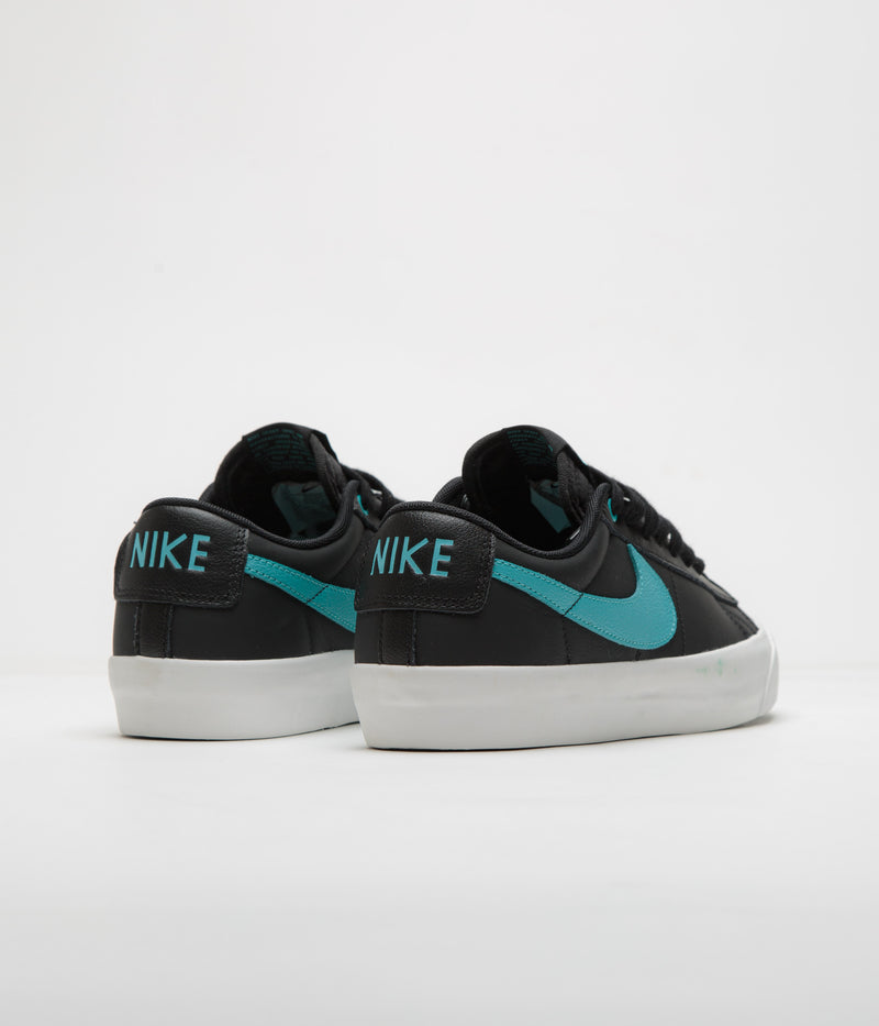 Nike SB Blazer Low Pro GT Shoes in Black and Dusty Cactus and Black - Summit White