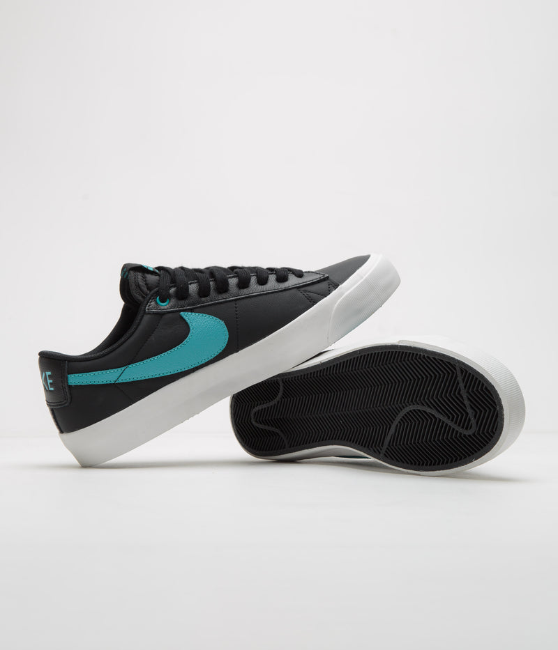 Nike SB Blazer Low Pro GT Shoes in Black and Dusty Cactus and Black - Summit White