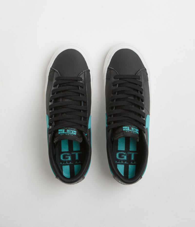 Nike SB Blazer Low Pro GT Shoes in Black and Dusty Cactus and Black - Summit White