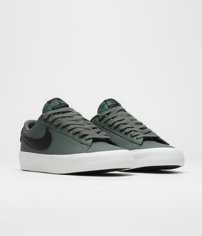 Nike SB Blazer Low Pro GT Shoes in Vintage Green and Black and Vintage Green