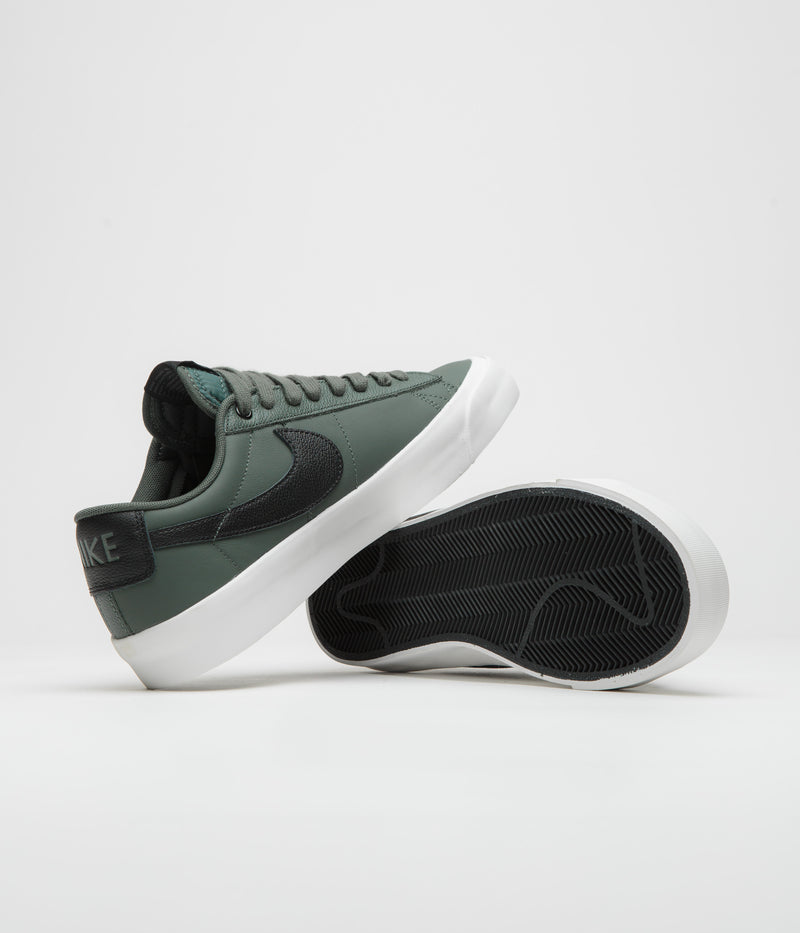 Nike SB Blazer Low Pro GT Shoes in Vintage Green and Black and Vintage Green